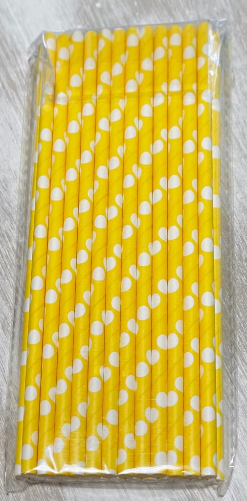 Paper Straws in Bright Primary Colors (Packs of 25)