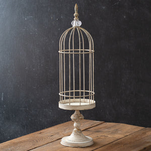 Wire Cloche with Pedestal