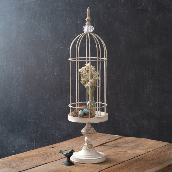 Wire Cloche with Pedestal