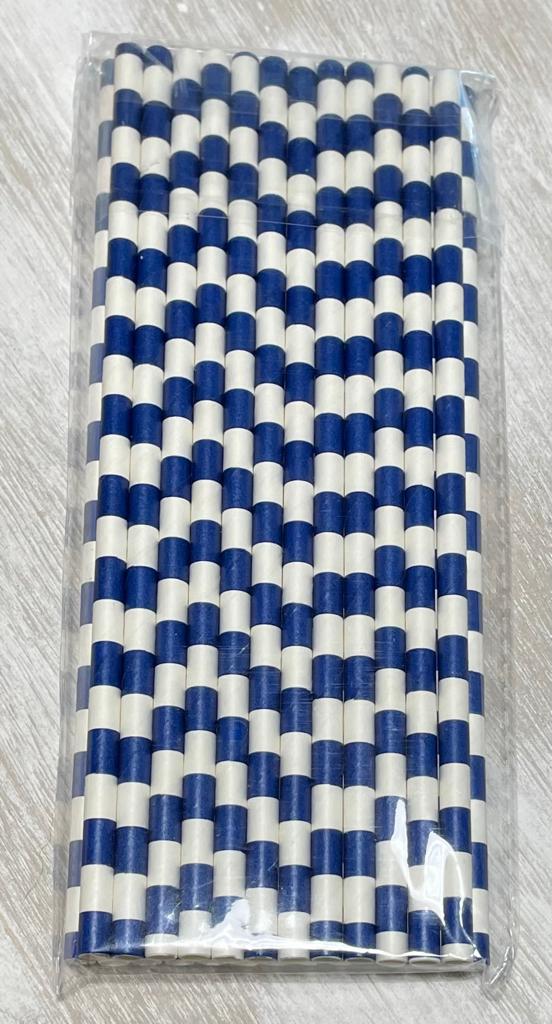 Paper Straws in Bright Primary Colors (Packs of 25)