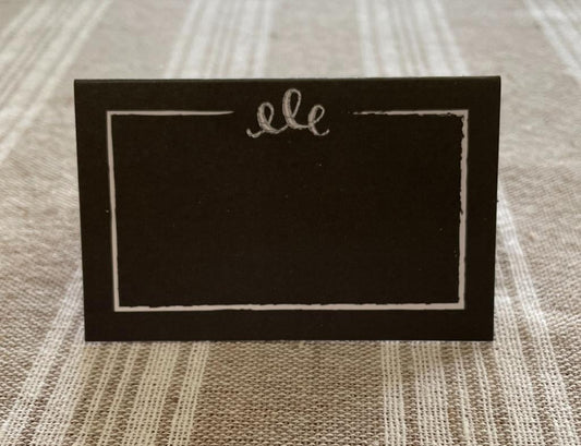 Chalkboard Paper Place Cards - Black - Pack of 10