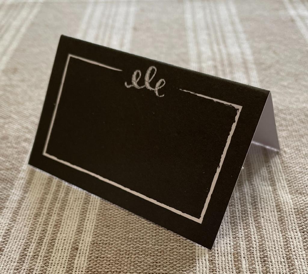 Chalkboard Paper Place Cards - Black - Pack of 10