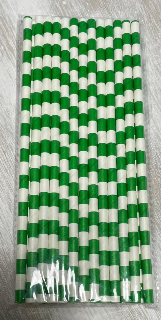 Paper Straws in Bright Primary Colors (Packs of 25)