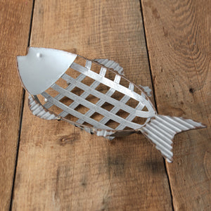 Hammered Metal Fish Basket