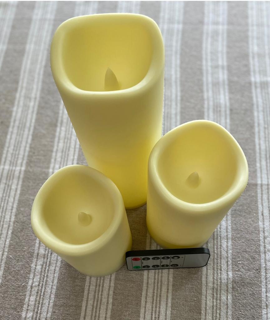 LED Candles (Set of 3) Remote Included