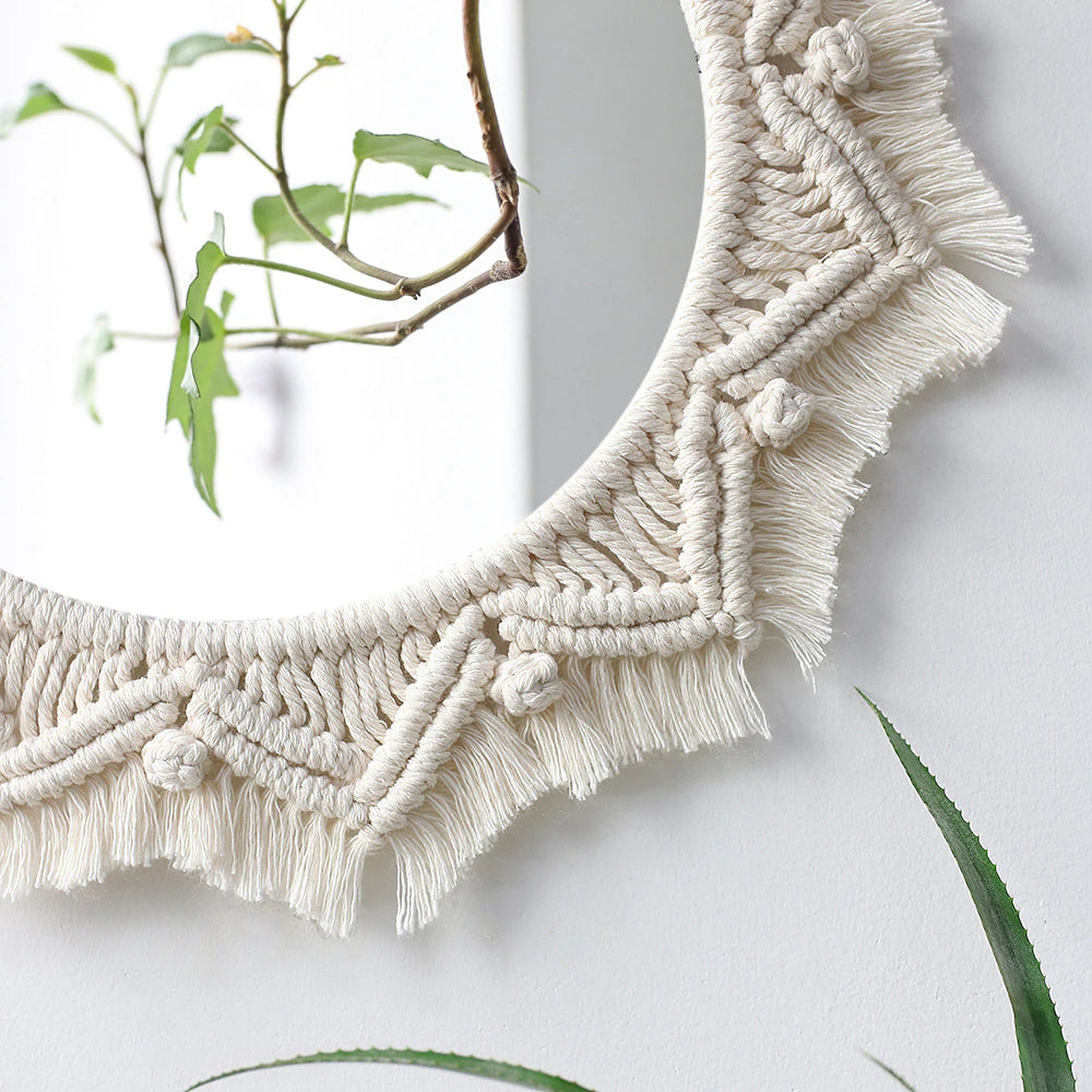 Boho Macramé Wall Hanging Mirror