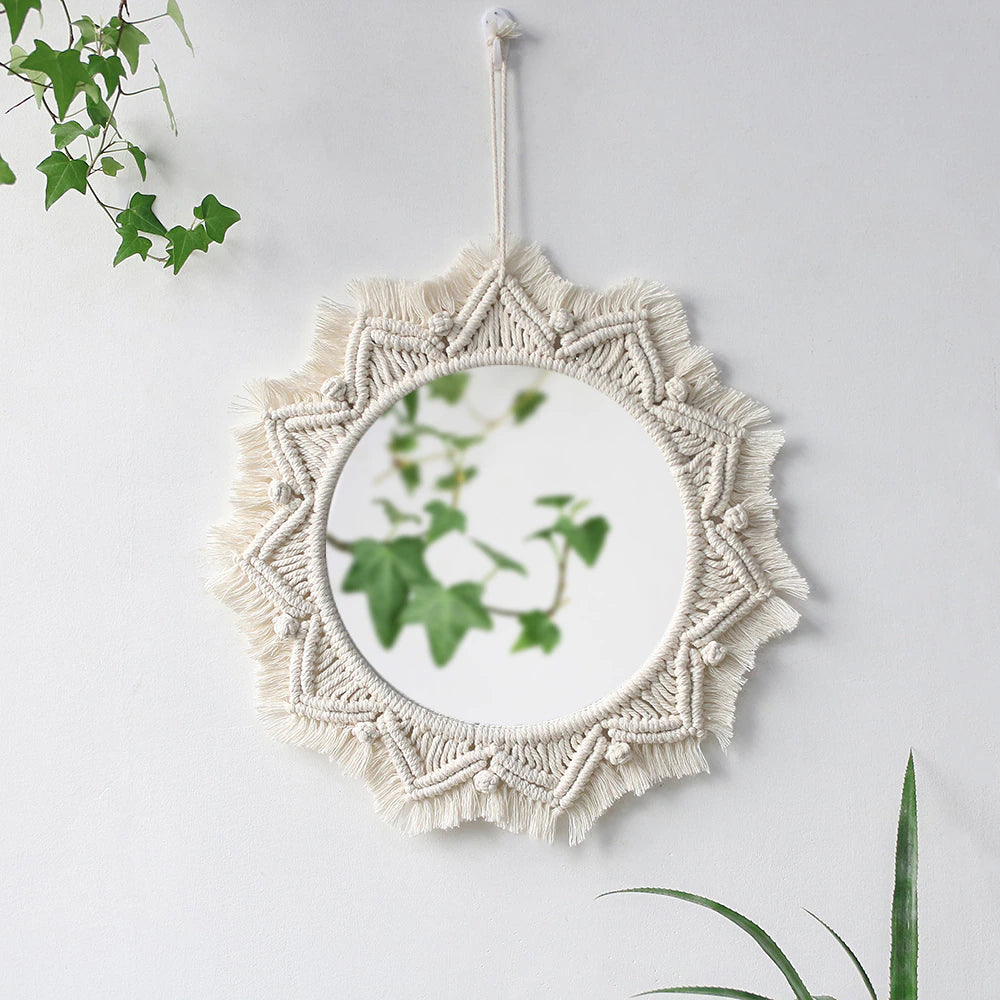 Boho Macramé Wall Hanging Mirror