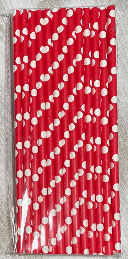 Paper Straws in Bright Primary Colors (Packs of 25)