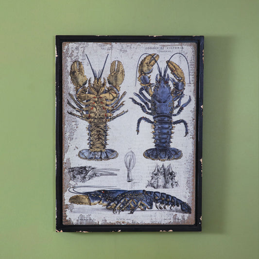 Scientific Blue Lobster Wall Decor Sign