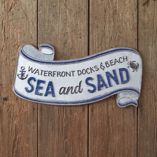 Sea & Sand Scroll Wall Sign