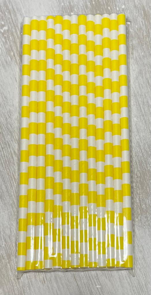 Paper Straws in Bright Primary Colors (Packs of 25)